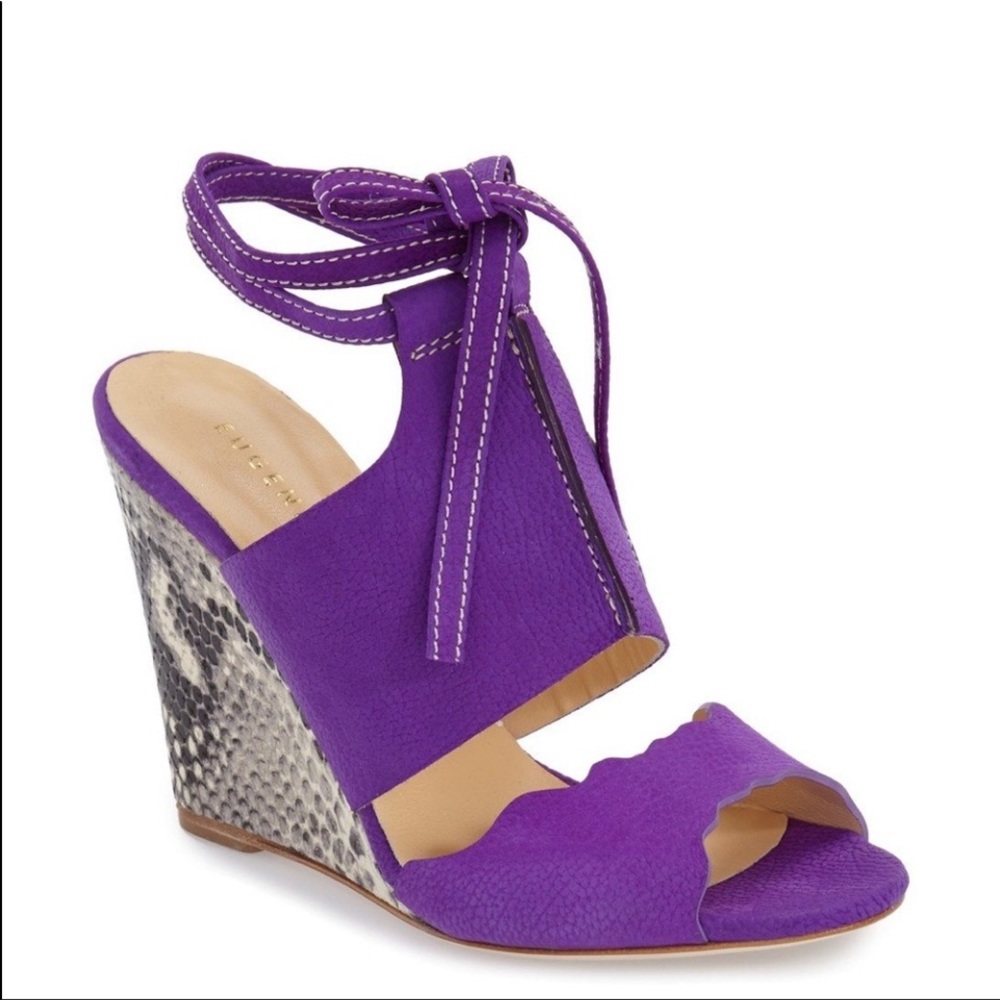 Eugenia Kim Nubuck Wedges  - sz 36